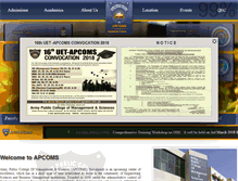 Tablet Screenshot of apcoms.edu.pk